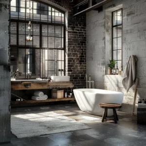 industriële look badkamer