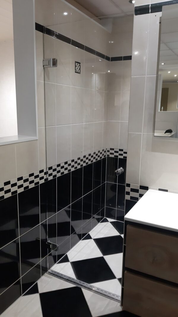 Glazen douche nisdeur