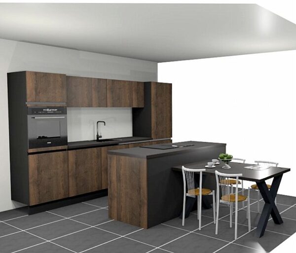 Eiland keuken met tafel