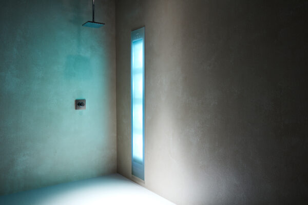 Sunshower Deluxe Organic grey - H 187 x B 32 x D 16,5 cm - Inbouw