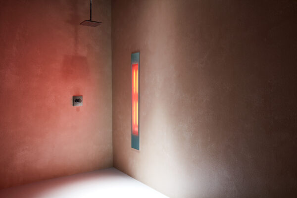 Sunshower Pure XL Organic Grey - H 124 x B 20 x D 10 cm - Inbouw