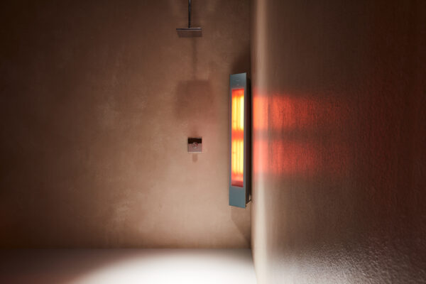 Sunshower Solo Organic Grey - H 124 x B 20 x D 18 cm - Opbouw