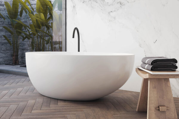 Detremmerie Nemo vrijstaand bad mat wit