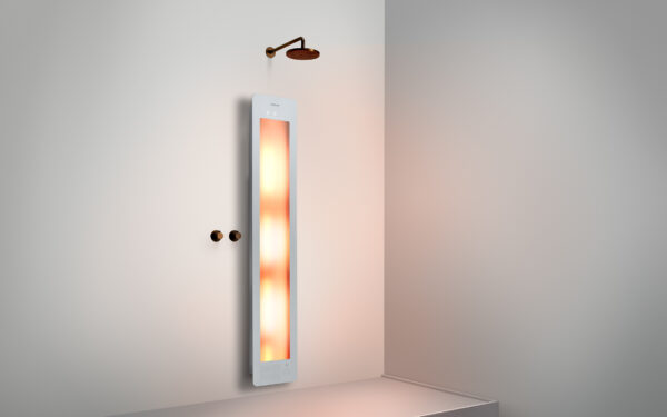 Sunshower Large One White - H 185 x B 33 x D 12 cm - Opbouw vlak