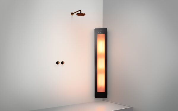 Sunshower Large One Black - H 185 x B 33 x D 25 cm - Opbouw hoek