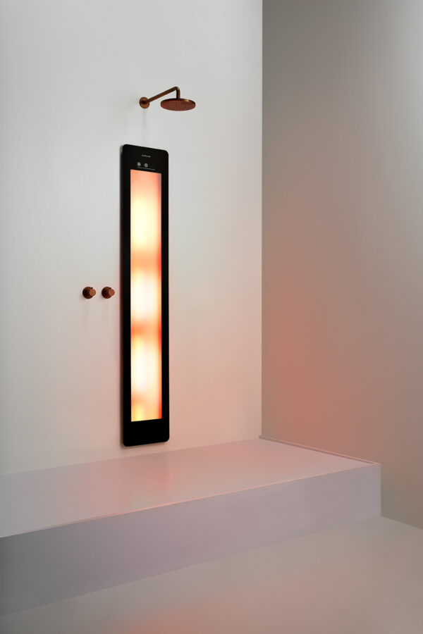 Sunshower Large Plus Black - H 185 x B 33 x D 10 cm - Inbouw