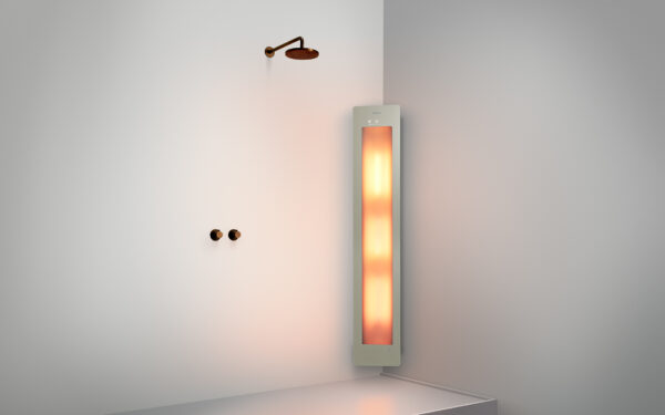 Sunshower Large Plus Sand White - H 185 x B 33 x D 25 cm - Opbouw hoek