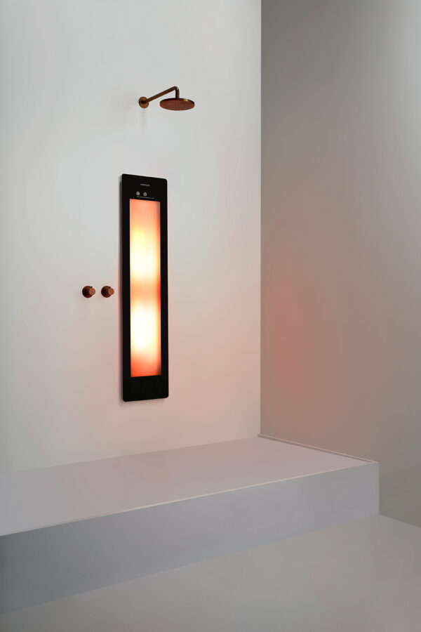 Sunshower Medium One Black - H 140 x B 33 x D 10 cm - Inbouw