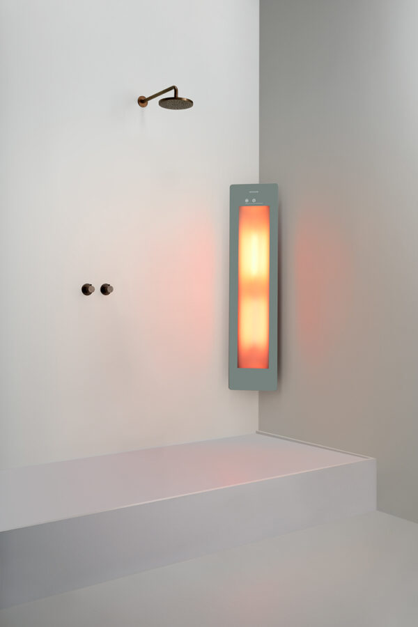 Sunshower Medium One Grey - H 140 x B 33 x D 25 cm - Opbouw hoek