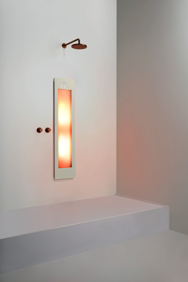 Sunshower Medium One Sand White - H 140 x B 33 x D 10 cm - Inbouw