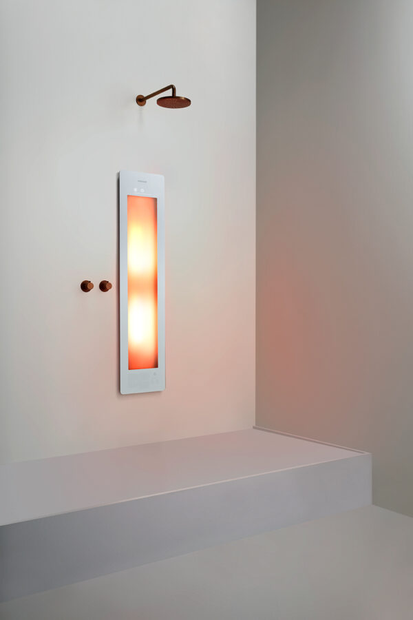 Sunshower Medium Plus White - H 140 x B 33 x D 10 cm - Inbouw