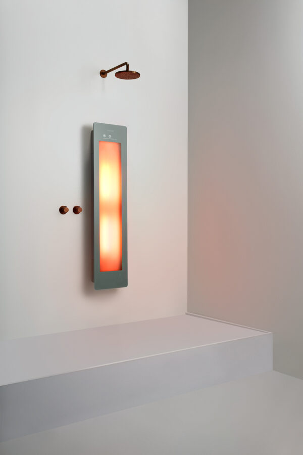 Sunshower Medium Plus Grey - H 140 x B 33 x D 12 cm - Opbouw vlak