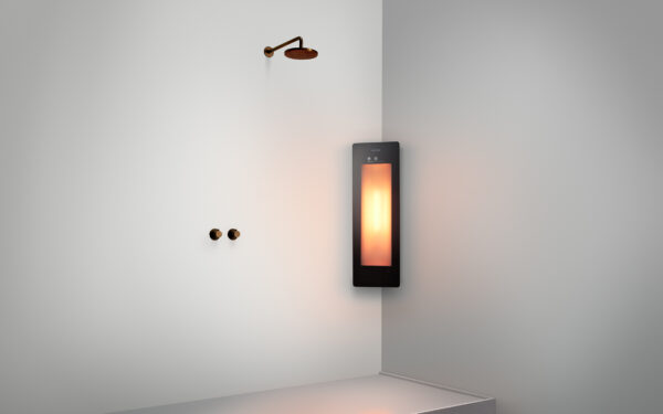 Sunshower Small One Black - H 95 x B 33 x D 25 cm - Opbouw hoek