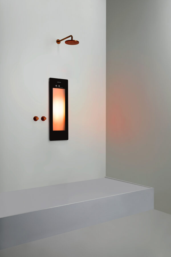 Sunshower Small Plus Black - H 95 x B 33 x D 10 cm - Inbouw