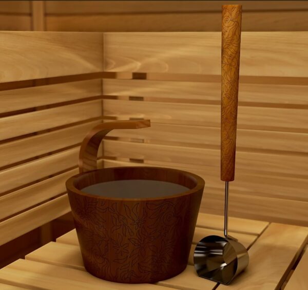 Dragonfire saunaset emmer en lepel cedar