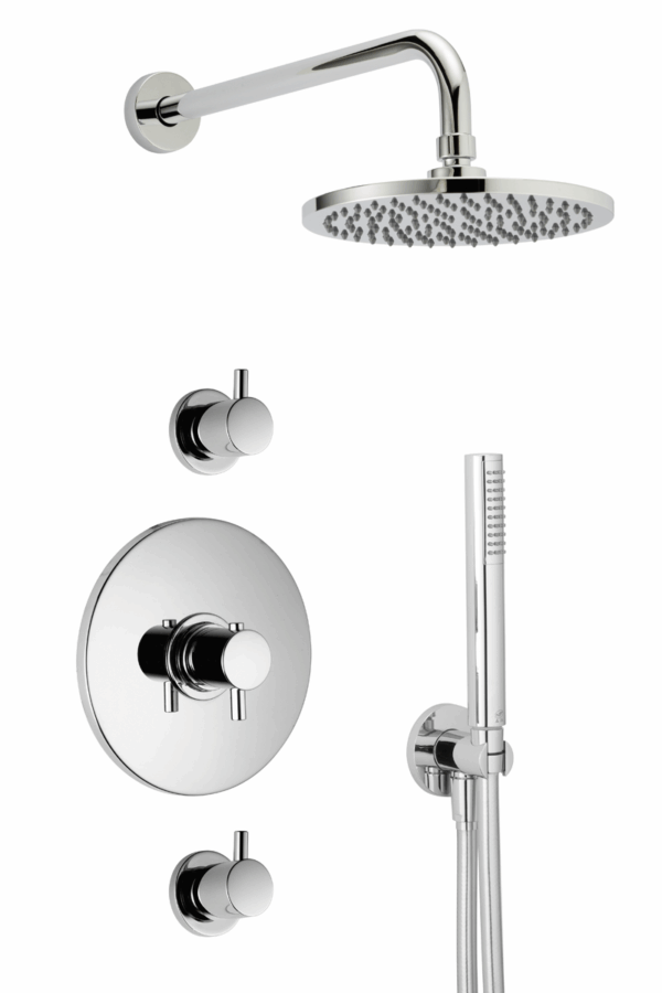 Duero inbouw regendoucheset met losse stopkranen