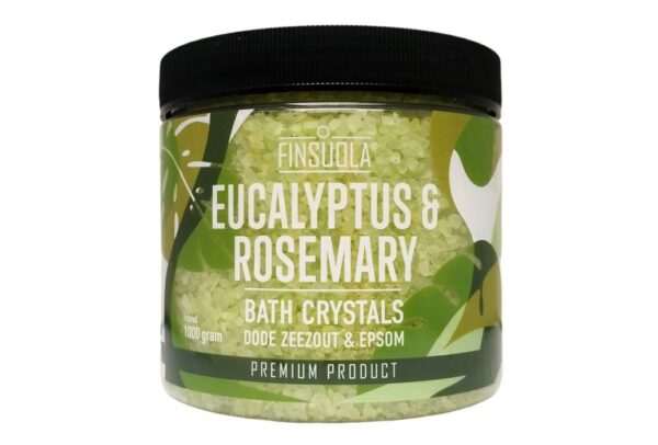 FinSuola badkristallen zeezout Eucalyptus-Rozemarijn 1KG