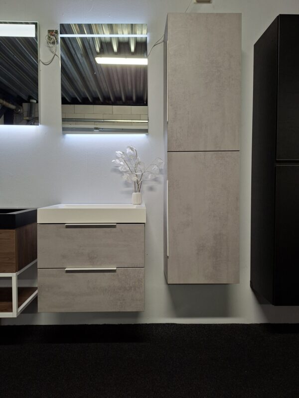 Thebalux Type 60 Beton zilver met hoge kast